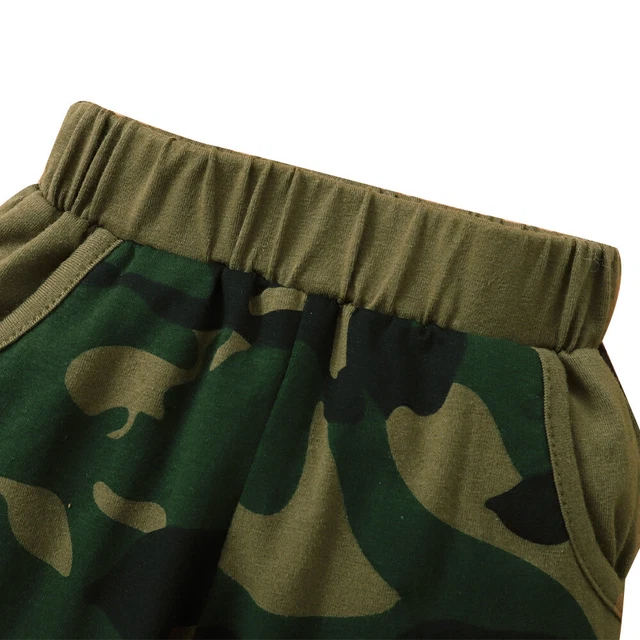 Cappello Pantaloni Romper Stampati Lettera Mimetica Neonato Bambini Set Abbigliamento Abbigliamento 3pz 9