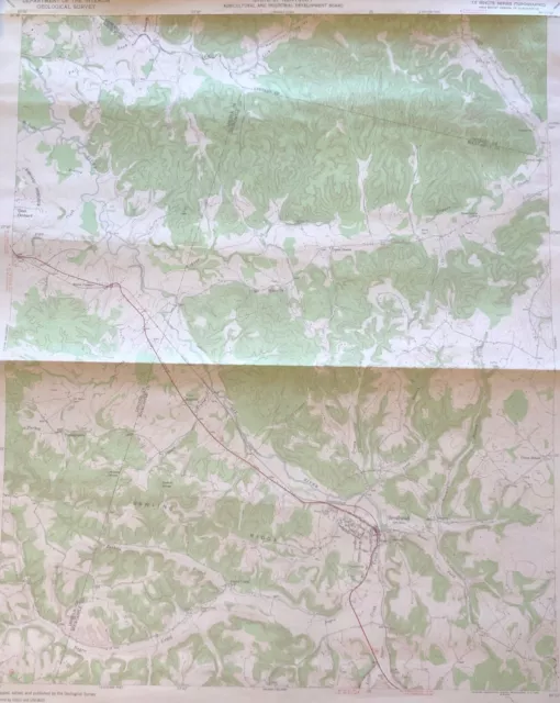 Vtg 1953 Brodhead KY Quadrangle USGS Topo Map Dix River Crab Orchard Rockcastle