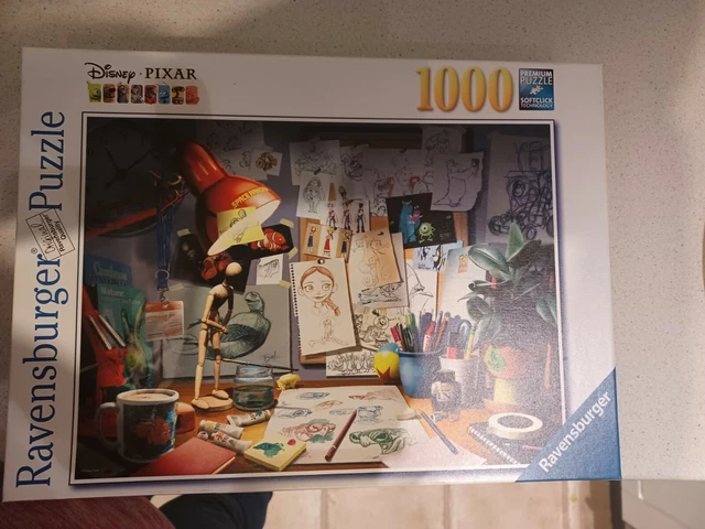 RAVENSBURGER DISNEY PIXAR The Artist's Desk 1000pc Piece Jigsaw Puzzle ...