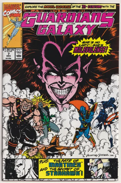 Guardians of the Galaxy 7 NM/M 9.8 Marvel 1990 1st App Malevolence Jim Valentino