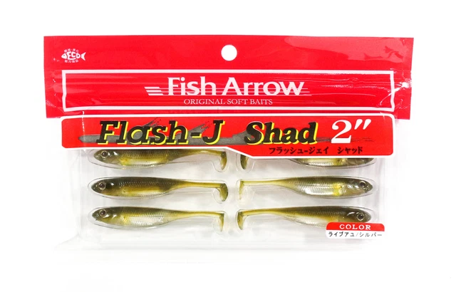 Fish Arrow Soft Lure Flash J Shad 2 Inch 8 Piece per pack #22 (2588)