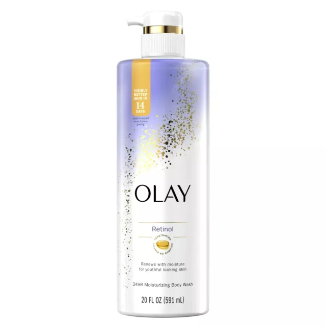 Olay Cleansing & Renewing Nighttime Body Wash with Vitamin B3 and Retinol, 20 oz