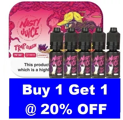 Nasty℠ JUICE 5x10ml E-Liquid VAPE JUICE | 70/30 VG/PG | 0mg,3mg,6mg | Multipack