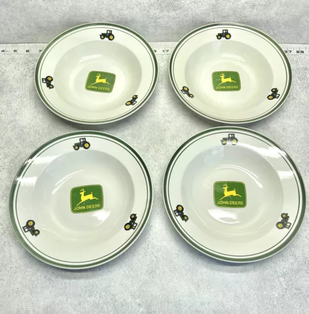 JOHN DEERE BY GIBSON BOWL 9" 4 Bowl Set!  Cereal Soup John Deere Collectible