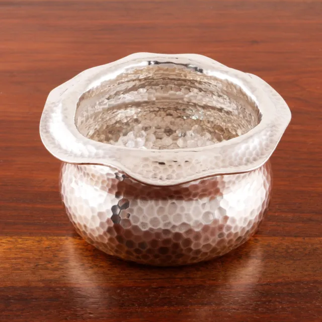 Tiffany Aesthetic Sterling Silver Bowl #5736 Hammered Ruffled Rim No Mono