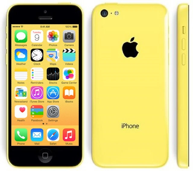 Dummy Iphone 5C Schermata Iniziale Colore Giallo Yellow