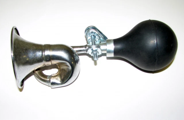Bicycle Bugle Horn Chrome Old Style Beach Cruiser Lowrider Bikes Cycling New!