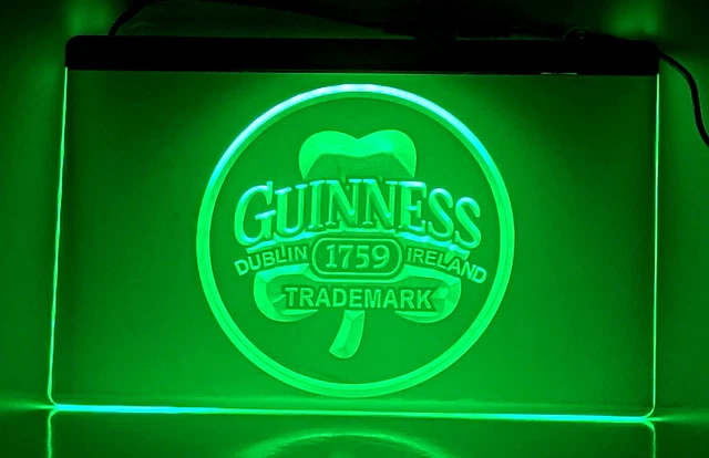 Guinness Beer LED Neon Light Sign Dublin Ireland Home Bar Sports Pub Irish Lager