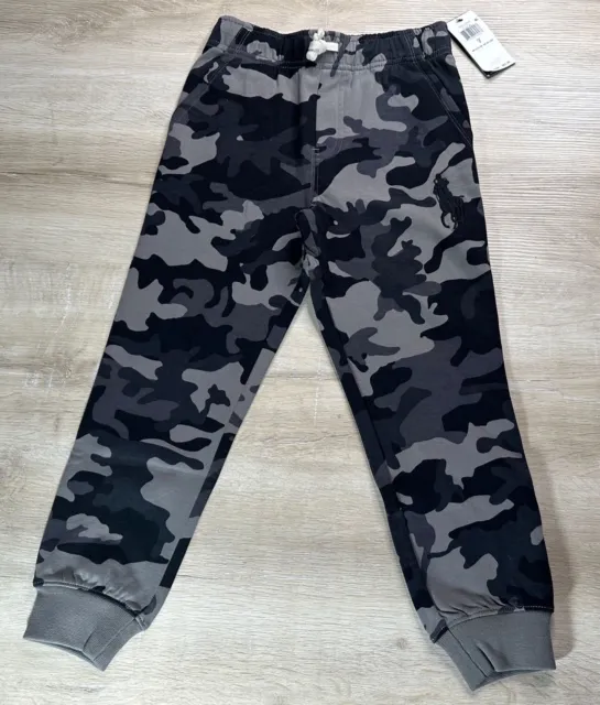 NWT Polo Ralph Lauren Boys Jogger Black 7 Camo Performance Pants Big Pony Logo