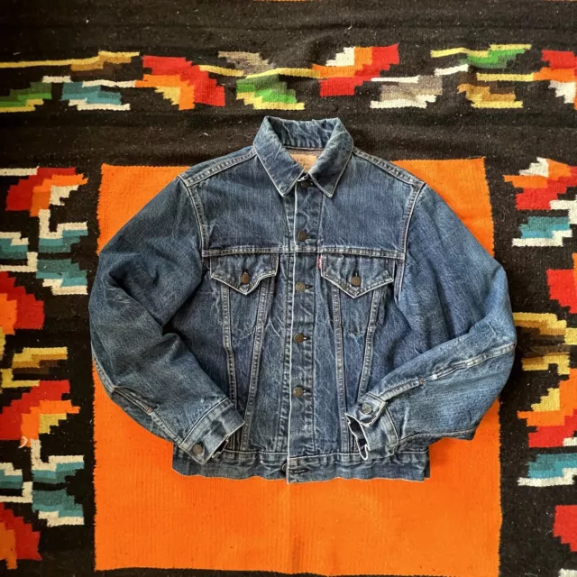 VINTAGE 1960S LEVIS Big E Blanket Lined Type III Denim Jacket