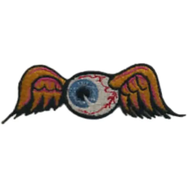 Flying Eye Ball Wings Art Badge Clothes Iron or Sew on Embroidered Patch