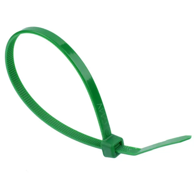 3.6mm x 140mm Green Zip Cable Tie - Pack of 100