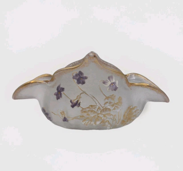 Coupe Paysage Enneigé Signée Legras – Verre Art Déco, Très Bon état