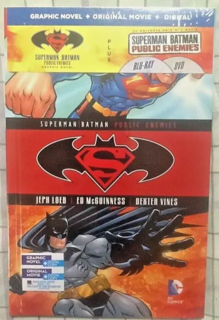 Novela gráfica y DVD" de Superman/Batman ""Enemigos Públicos"" vol. 1 DC Comics tpb; $34