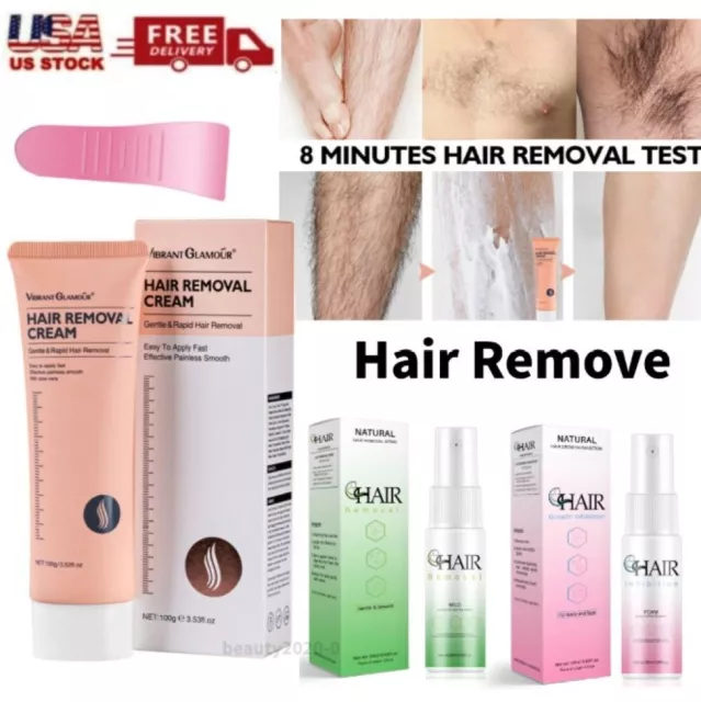 Natural Permanent Hair Removal Cream Painless Stop Hair Growth Inhibitor Remover