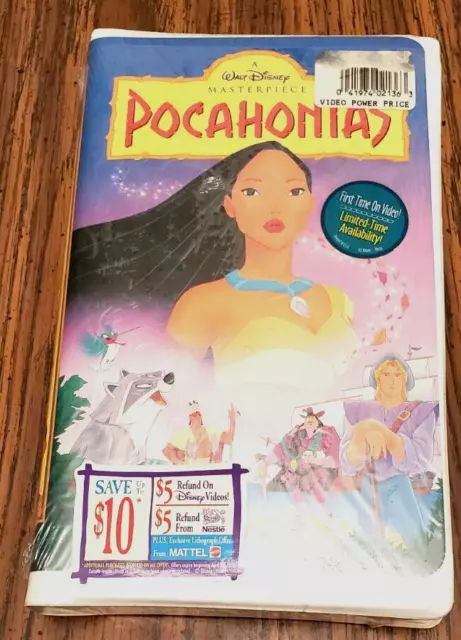 Walt Disneys Masterpiece Animated Film  Pocahontas VHS 1996 Clamshell BRAND NEW