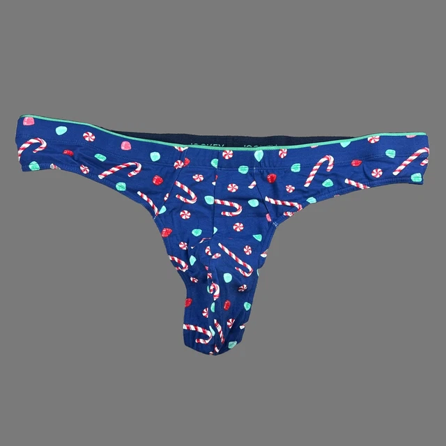 Cotton Blue Thong/String Underwear for Men for sale