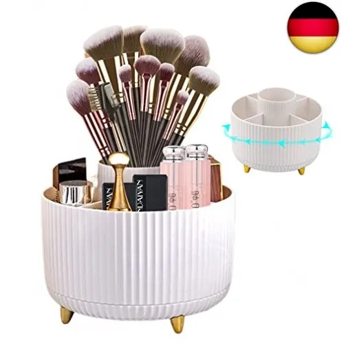 DASIAUTOEM Kosmetik Make Up Organizer, 360°Drehbarer Pinsel Organizer,