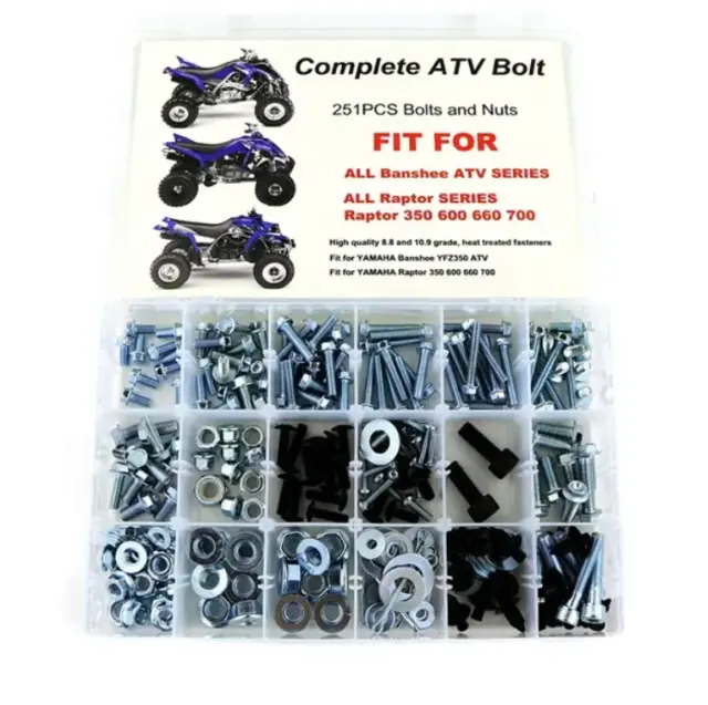 251 pc Bolt Kit for Yamaha Raptor 350 660 700R Banshee - Plastics Exhuast Engine