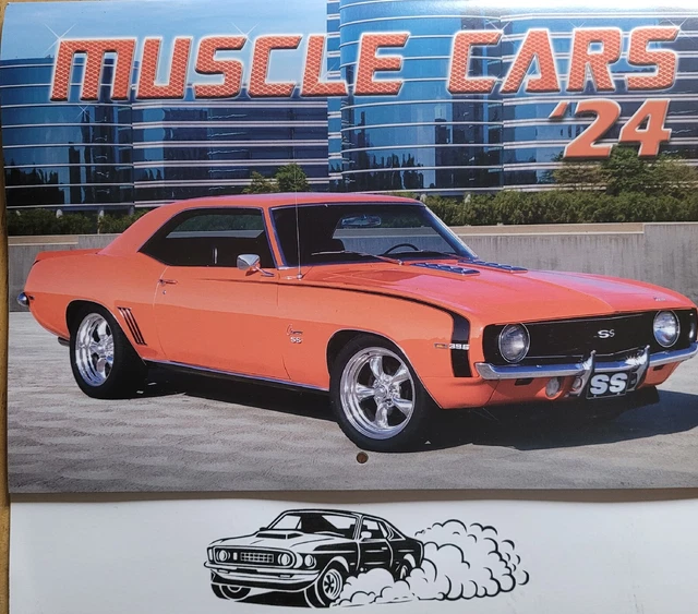 2024 AMERICAN MUSCLE Car / Hot Rods Wall Calendar 14.99 PicClick