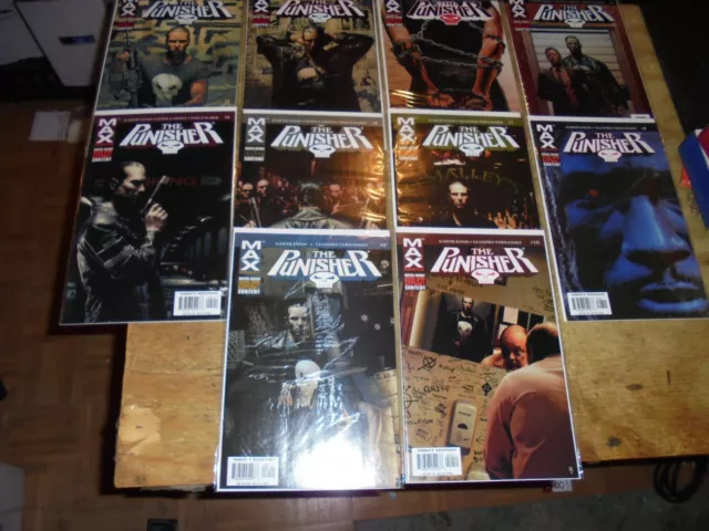 10 Punisher Max  1 2 3 4 5 6 7 8 9 10 Lot Run Marvel MAX comics