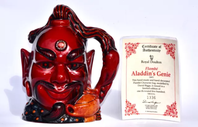 Ltd Ed Large Royal Doulton FLAMBE ALADIN'S GENIE Toby Jug / Character Jug D6971