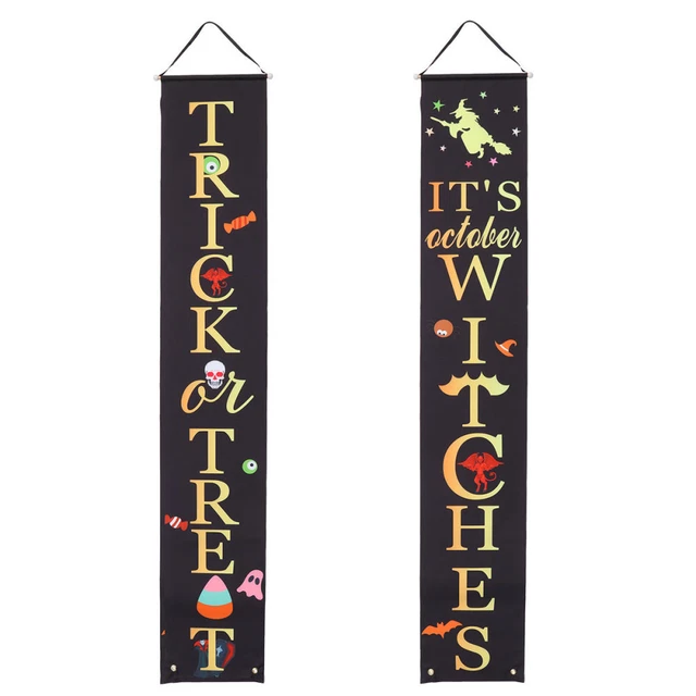 2 Pcs Halloween-Party-Flagge Halloween-Türhänger Partei-Tür-Banner Das Vorhang