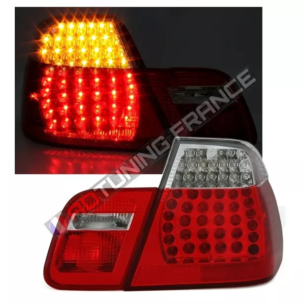 2 Feux Arriere Led Look M3 Bmw Serie 3 E46 Berline Phase 2 De 10/2001 A 03/2005