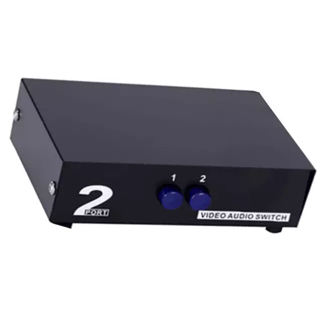 2 Vie 3-RCA Audio Video AV Switch Switcher Input Selector Box Splitter