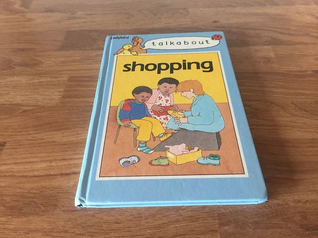 TALKABOUT SHOPPING VINTAGE Ladybird Book Series 735 Matt Cover 1989 £2. ...
