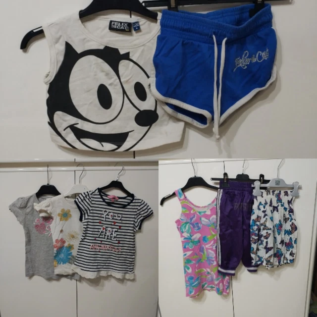 Set Abbigliamento Bambina 8 Pezzi Tshirt Completo Tuta Ecc 4/5/6