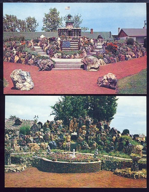 Lot 2 VTG Postcards The Peterson Rock Gardens, Between Bend & Redmond Oregon