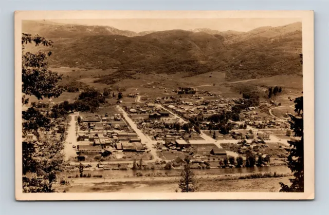Postcard CO Aerial View Steamboat Springs Colorado c1920s RPPC Real Photo T22