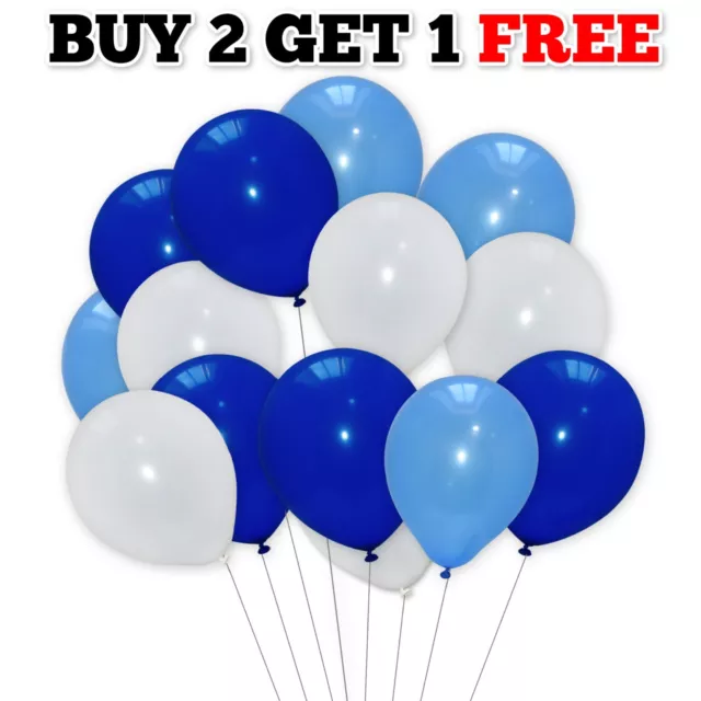 50X Gender Reveal Balloons 12" Helium Boy Theme Birthday Baby Shower Decor Balon