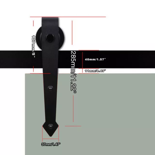 4FT-20FT Sliding Barn Door Hardware Closet Track Kit for Single/Double Door