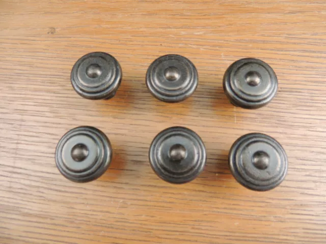 6 New Dark Rustic Copper w/ Hi-Lites Finish Drw/Door Knobs~Cabinet Hardware~#742