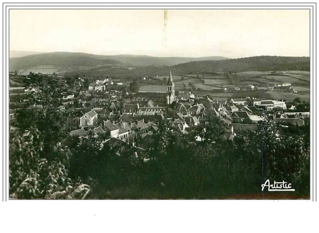 58.Chateau Chinon.vue Generale Prise Du Calvaire.a Gauche Le Mont Glux.a Droite