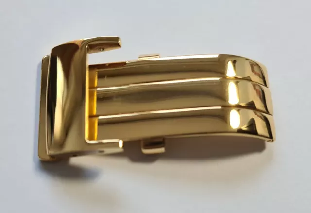 Luxus Schließe passend für Breitling Armbänder 20 mm  gold
