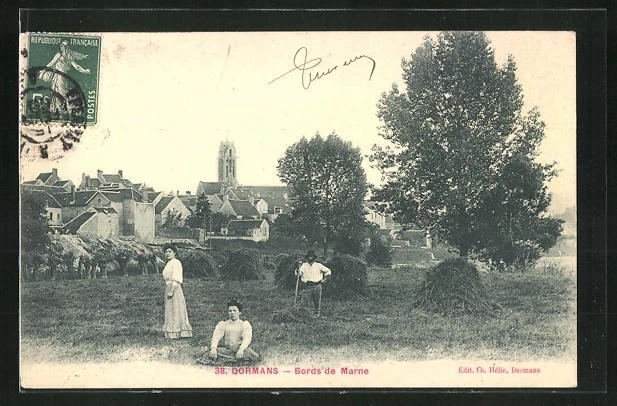 CPA Dormans, Bords de la Marne