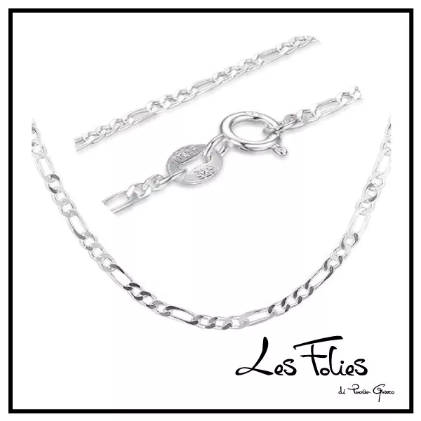 Collier Figaro Petit De 45cm Ou 55cm Épaisseur 1,4mm en Argent 925 - LES FOLIES