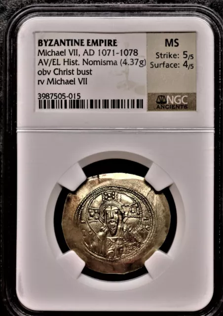 Byzantine Empire Michael VII 1071-1078 AD Nomisma Gold Coin NGC MS