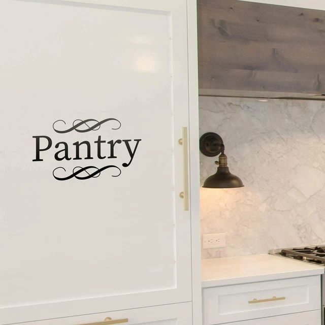 Vinyl Wall Art Decal - Pantry - 5" x 9" - Cursive Lettering
