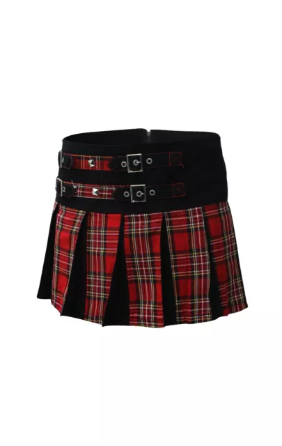 Scottish Mini Skirt Billie SPLIT Tartan Women High Waist Plaid Check Kilt Punk
