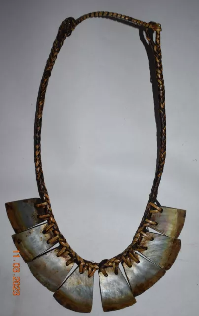 Orig $399 Ifugao Shamans Necklace, Shell , 1900S 14" Prov