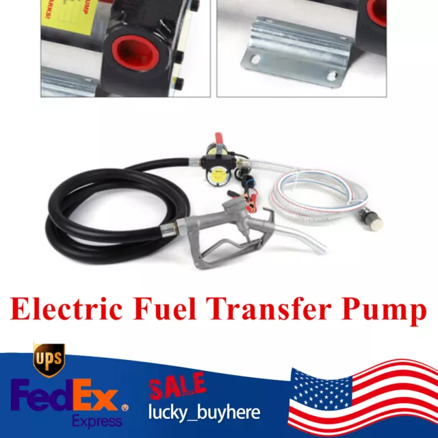 Electric Fuel Transfer Self-priming Pump Diesel Kerosene Oil Auto Portable DC12V