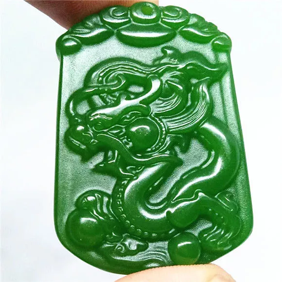Natural jade pendant dragon  Jasper Collection Necklaces Amulet Chinese Zodiac