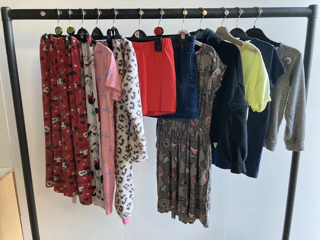 Girls Clothes Bundle Age 7 to 8 Years. 12 Items. Dresses, Tops And Sleep Ware