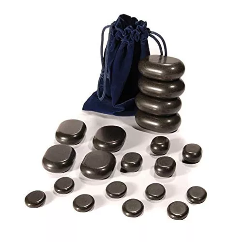 WellTouch Hot Stone Massage Set | 20 Basalt Massagesteine| Optimal als Hot St...