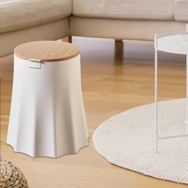 Trash Can Large Trashcan Rubbish Dust Bin for Living Room Restaurant Kitchen