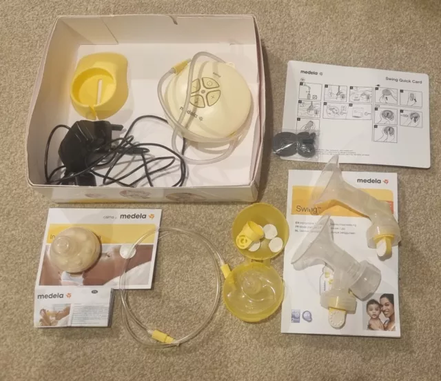 Medela Single Electric Swing Breast Pump + Spare Pump Set And Nipple Shields